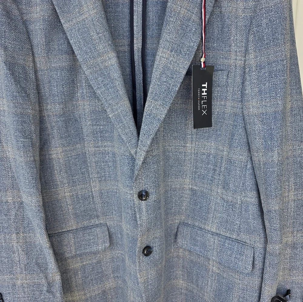 Tommy Hilfiger Men Modern-Fit Wool TH-Flex Stretch Suit Separate Jacket 46R $295